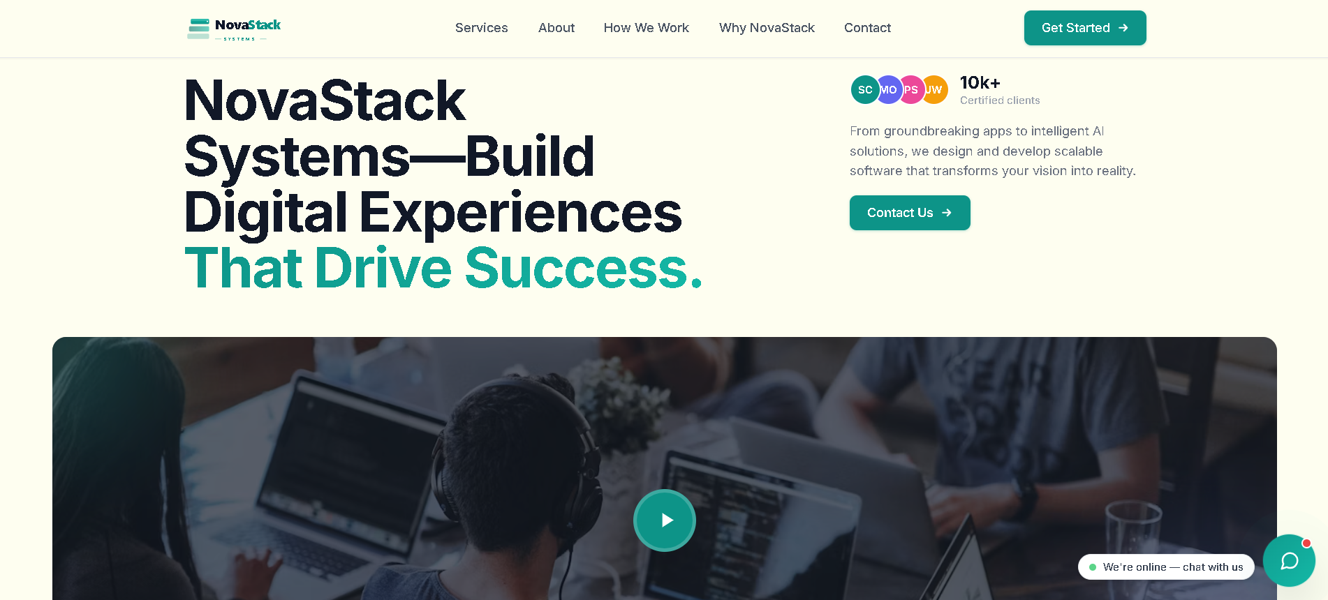 Nova Stack Systems website