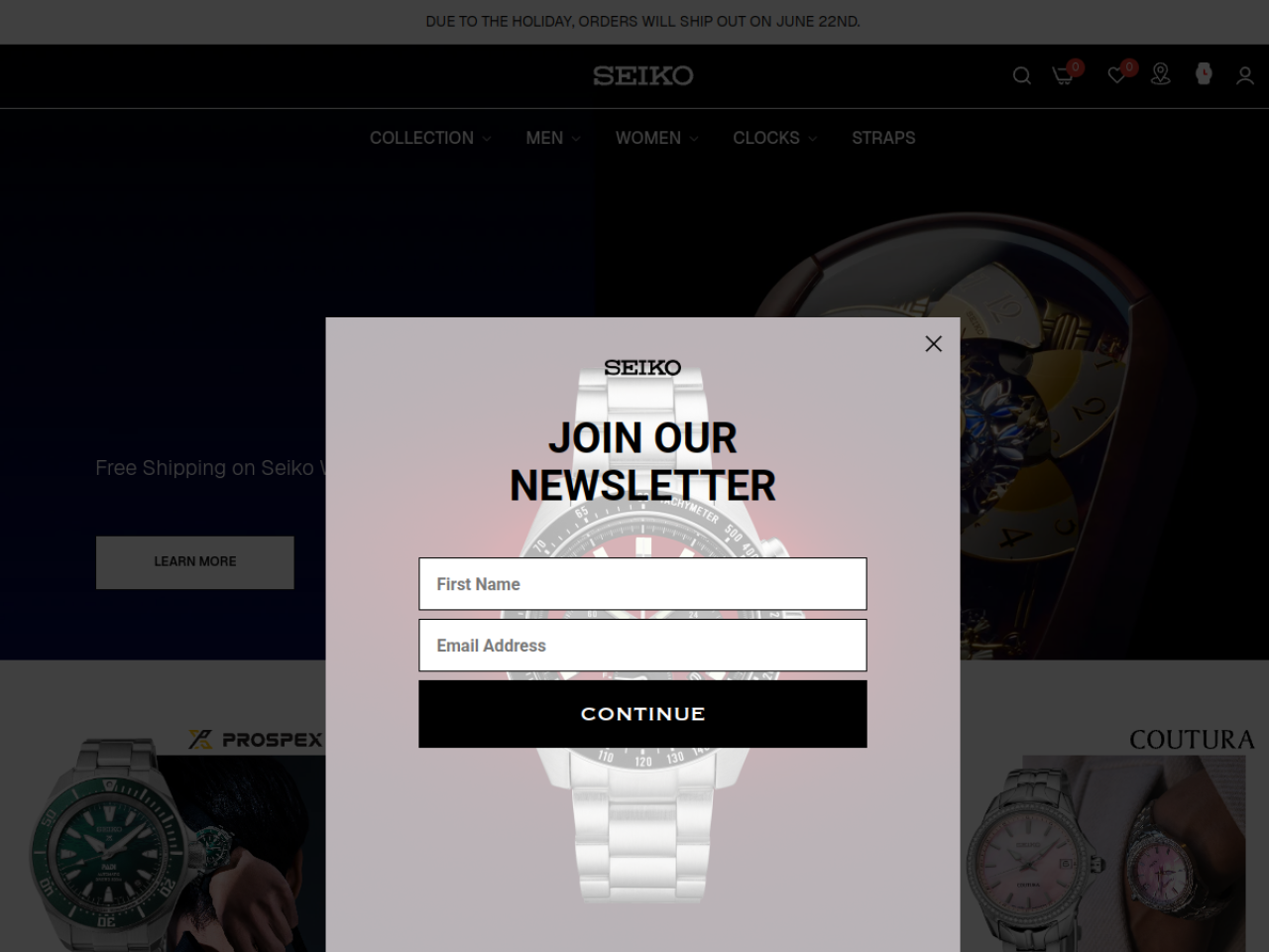 Seiko USA website